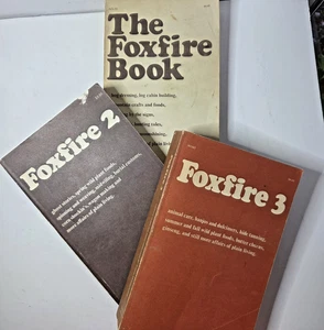 THE FOXFIRE BOOK Lot Vols. 1, 2, & 3 by Eliot Wiggginton 1973-74-75 Paperback - Picture 1 of 19