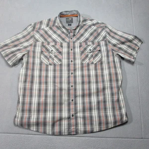 Camicia tattica uomo 5.11 2XL grigia a quadri doppio flex cover manica corta con bottoni - Foto 1 di 10
