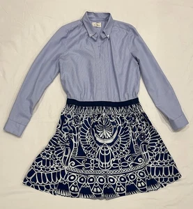 Stella Forest Anthropologie Oxford Top Kleid Damen 38 blau weiß gestreift - Bild 1 von 11