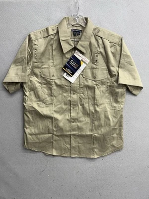NWT 511 Tactical Shirt Mens Size XL Beige Class B Uniform Short Sleeve Pockets - Image 1 of 4