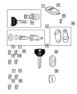 Genuine Mopar Door Lock Cylinder 5073357AA - Picture 1 of 4