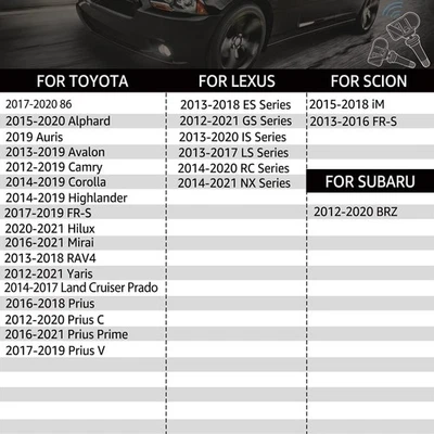 4X OEM 4260706020 TPMS Sensor de monitoreo de presión de neumáticos PMV-C010 Lexus US Foto 1 de 4