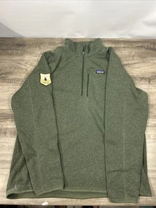 Patagonia Mens Green Better Sweater 1/4 Zip Pullover Fleece Jacket Sz 2XL Patch - Picture 1 of 8