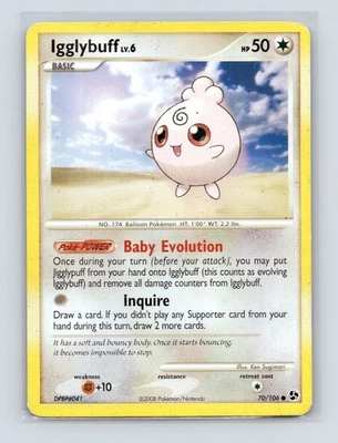 Pokémon TCG Igglybuff 70/106 Great Encounters Normal DMG - Image 1 of 2
