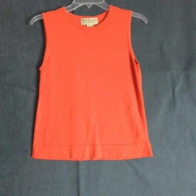 Suéter vintage Jones New York Country mediano naranja tejido camiseta sin mangas suave otoño Foto 1 de 4