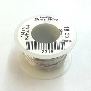 BW18-1/4, 18 Gauge Tinned Copper Bus Wire, 1/4 Pound Roll (50' Approx.) 18AWG - Picture 1 of 1