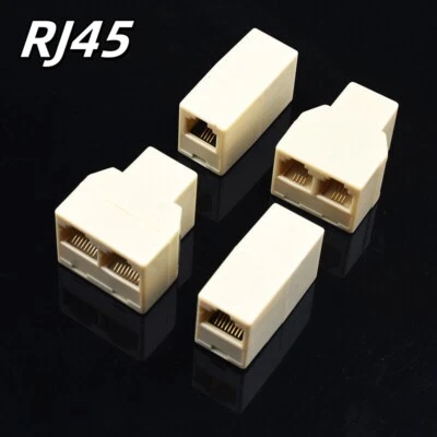 RJ11 RJ45 Plug Adaptor-Connect ADSL DSL Cable to Telephone Phone Socket Coupler - Image 1 of 4