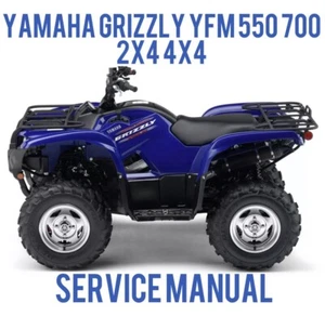 2009 2010 2011 YAMAHA GRIZZLY YFM 550 700 2X4 4X4 COMPLETE SERVICE MANUAL On CD - Picture 1 of 2