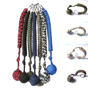 Mochila Llavero con Bola de Acero Paracord Fuerza Exterior Puño de Mono Duradero - Imagen 1 de 20