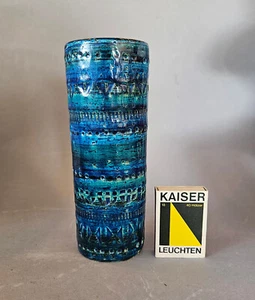vintage Bitossi Rimini Blu Keramik Vase aldo londi italy 60er Jahre H 15,5 cm - Picture 1 of 12
