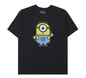 Minions S-XL Men's T-Shirt Graphic Print Short Sleeve Authentic Merch Black Tee - Picture 1 of 5