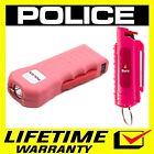 Police Stun Gun Burn Pepper Spray Combo For Women Self Defense 512 Pink