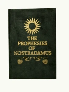 The Prophesies of Nostradamus 1975 Black Suede/Gold Edition Avenel Books HC - Picture 1 of 5
