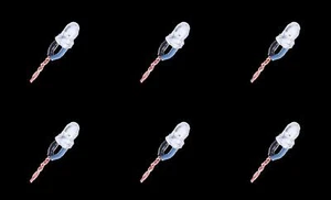 Hubsan X4 H107D H107-A32 3.7v Blue LED Single Light Night Flying 6 Pack - Picture 1 of 3