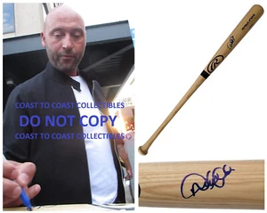 Derek Jeter New York Yankees signed baseball bat Exact Proof COA autographed - Picture 1 of 5