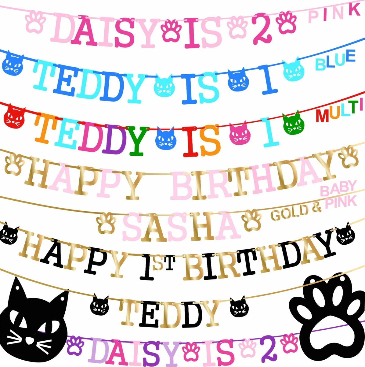Amscan Happy 2nd Birthday Banner – Holografischer Folien-Banner, 2,7 M Lang – Bunt & Auffällig