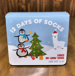 12 Days Of Socks 4-10 For Ladies No-Show Socks New - Picture 1 of 3