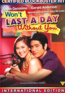 Filipino Tagalog Movies on DVD For Sale: Won't Last A Day Without You - Picture 1 of 2