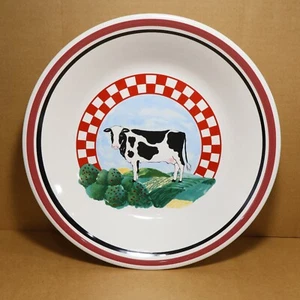 Large Pasta Serving Bowl Fannie's Farm Century Stoneware Cow Japan 11 5/8in - Picture 1 of 8