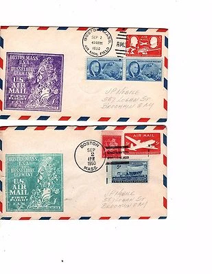 Flight Fam 24 boston mass to Germany   Sep 2 1950 1St(2 new york 2 boston )  g5 - Image 1 of 2