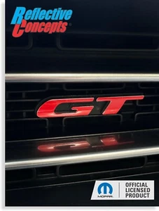 GT GRILLE Emblem Overlay Decal Sticker - 19-23 Dodge Challenger GT - Picture 1 of 78