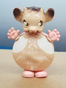 Vintage 1940's Borden Elsie's Baby Beauregard 7" Figural Squeaker/Rattle U3 - Picture 1 of 8