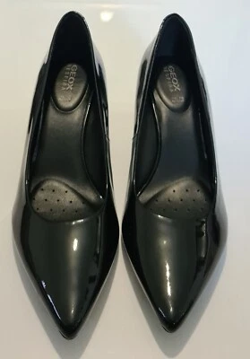 Geox Respira D Bibbiana лакированная кожа туфли-лодочки черный размер Великобритании 7,5 ЕС 41 - Изображение 1 из 4