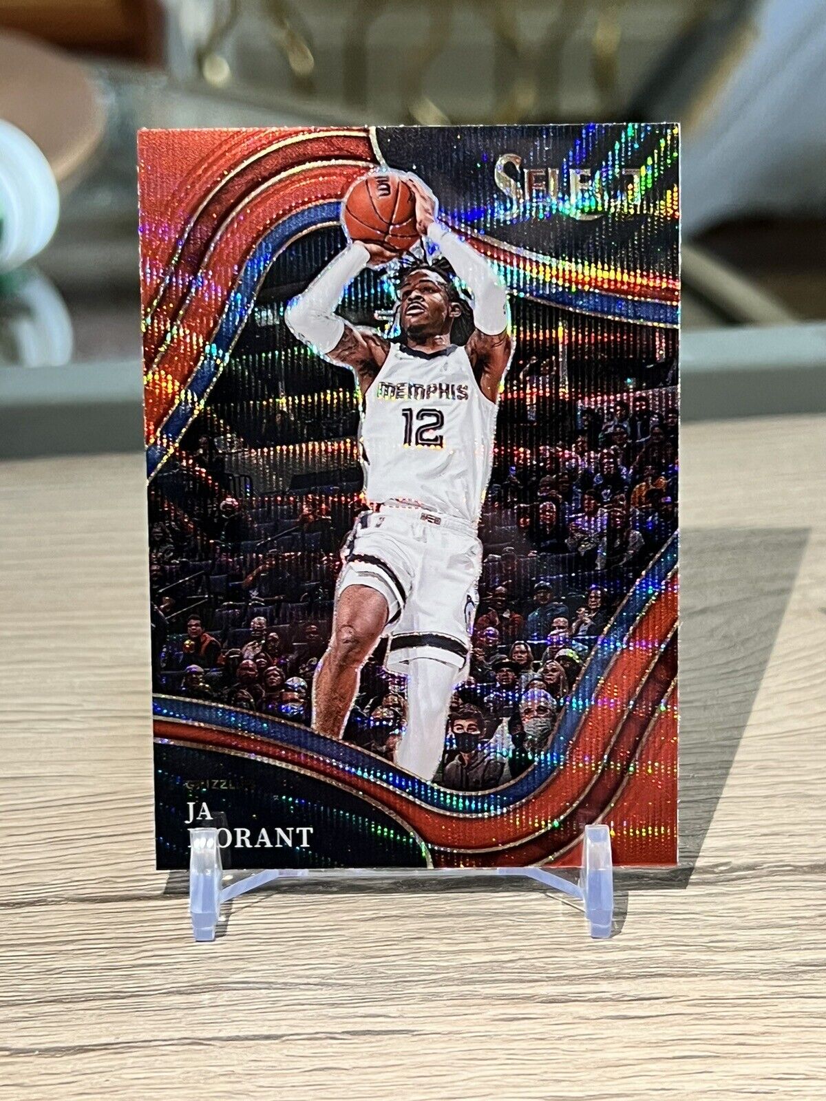 2021-22 Panini Select Ja Morant Red Wave Courtside Grizzlies