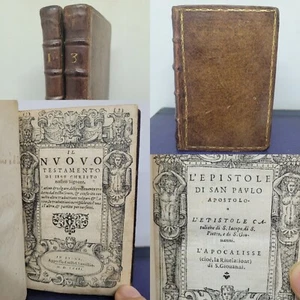 Il Nuovo Testamento di Jesu Christo 1558 ~ New Testament ~ 2 of 3 Volumes - Picture 1 of 15