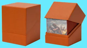 ULTIMATE GUARD BOULDER RETURN TO EARTH ORANGE DECK CASE 100+ NEW Card Box mtg - Picture 1 of 7