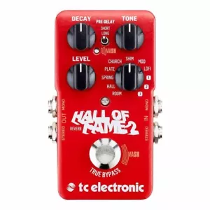 TC Electronic Hall of Fame 2 Reverb Guitar Effects Pedal True Bypass Switch - Picture 1 of 12