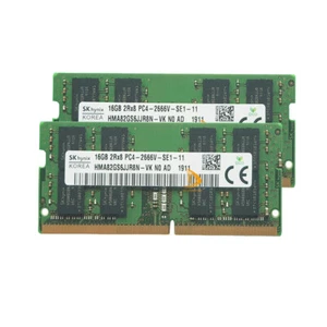 SK Hynix 2X 16GB 2RX8 DDR4-2666V PC4-21300S CL19 SO-DIMM Laptop Memory RAM - Picture 1 of 5