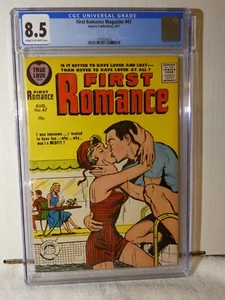 First Romance Magazine #47 CGC 8.5 Harvey 1957 Silver Age Romance - Bild 1 von 2
