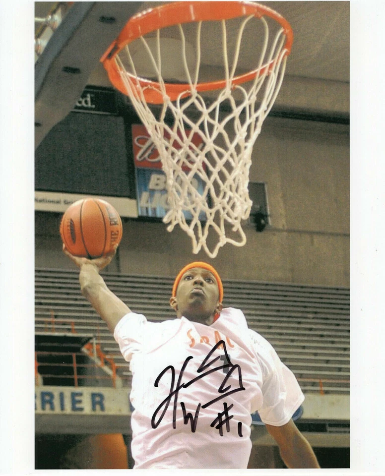 哈金·沃里克手签 8 x 10 彩色照片 + 可证明 SYRACUSE 橙色 DUNKING — 第 1/1 张图片