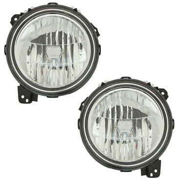 PAR DE FAROS HALÓGENOS IZQUIERDO DERECHO JEEP WRANGLER 2018-2017 Foto 1 de 3