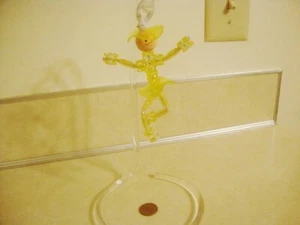 FALDA Cuentas ACYLIC MCM Limpiador de Pipas SOMBRERO AMARILLO Adorno de Navidad Plegable ¡De Colección! - Imagen 1 de 7