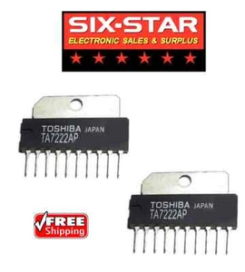 2 pcs NEW TOSHIBA TA7222AP TA7222 AUDIO POWER IC CHIP CB HAM RADIO COBRA 29 ETC - Picture 1 of 1