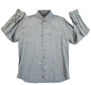 Joseph & Lyman Italian Linen Shirt Men's Medium Gray Long Sleeve Button Down EUC - Picture 1 of 15