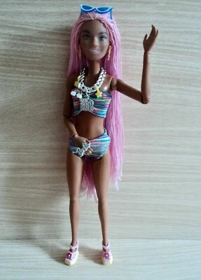 Barbie African American Doll with Pink Braided Hair In a Bikini + Accessories - Image 1 of 2