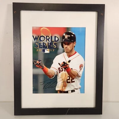 Foto enmarcada 8x10 autografiada de Josh Reddick de los Astros de Houston de la Serie Mundial 2017 Foto 1 de 4