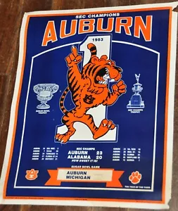 Auburn Tigers 1983 Poster RARE VINTAGE SEC Champs Bob Redus original NO markings - Picture 1 of 7