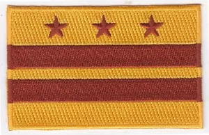 50 Pcs DC District of Columbia Flag (G/B) Embroidered Patches 3.5"x2.25" iron-on - Picture 1 of 1