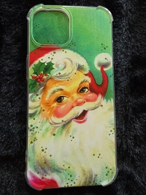 Capa telefone iPhone 15, design retrô vintage de Natal, alta qualidade - Imagem 1 de 4