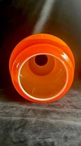 Impresionante colgante naranja de mediados de siglo vintage de vidrio pantalla de luz de Peill & Putzler - Imagen 1 de 12