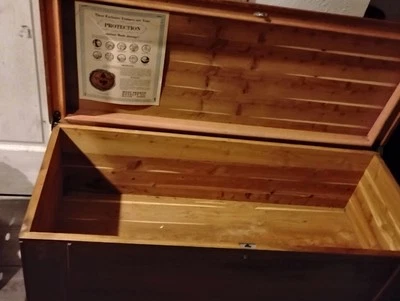 Art Deco Vintage Waterfall Cedar Chest or Trunk - Image 1 of 2