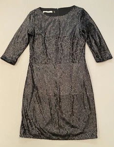 Abito da cocktail midi con paillettes Susana Monaco taglia 8 - Foto 1 di 9