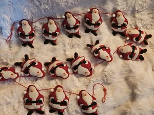 Guirnalda de fieltro de Santa 66” árbol de Navidad decoración navideña de colección estilo hecho a mano - Imagen 1 de 6