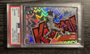 JOSH JACOBS 2023 ABSOLUTE KABOOM! HORIZONTAL CASE HIT SSP PSA 10 - Picture 1 of 2