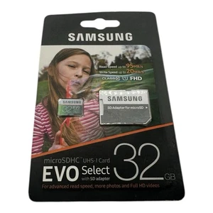 Samsung EVO Select 32GB Class 10 - MicroSDHC Card with Adapter MB-ME32GA/AM - Photo 1 sur 2