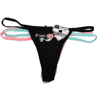 Disney Sirenita Primark Paquete de 3 Tanga Tanga Tanga Calzoncillos Ariel Ropa Interior L 14-16 Foto 1 de 4